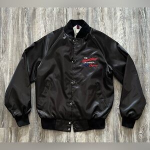 Vintage Chevrolet The Heartbeat of America Satin Bomber Jacket